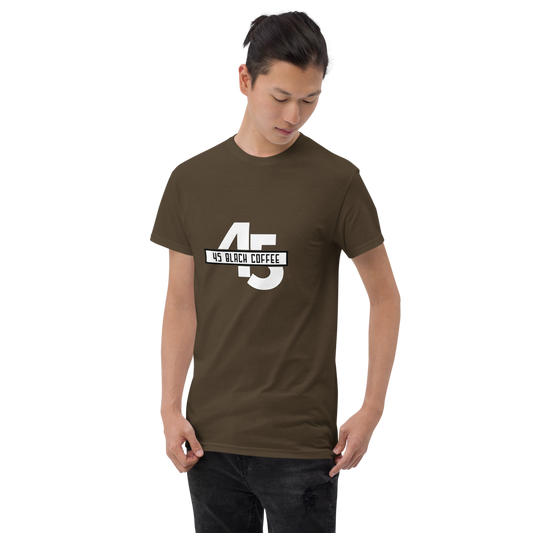 45 Black Coffee Printed Short Sleeve T-Shirt