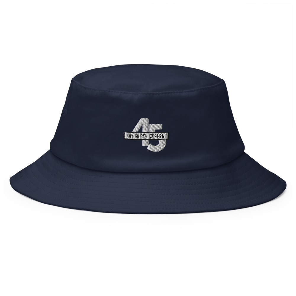 45 Black Coffee Old School Bucket Hat