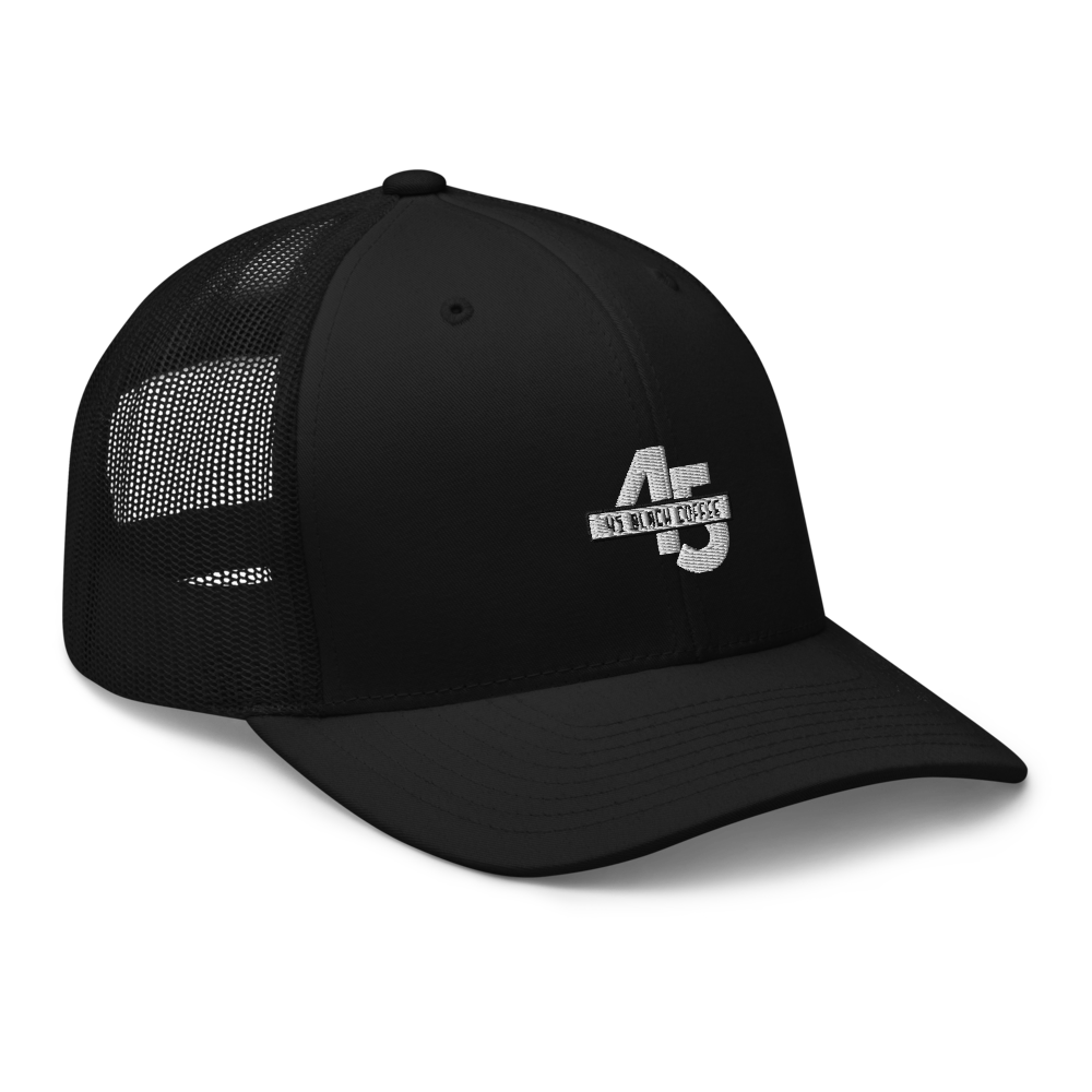 45 Black Coffee Trucker Cap