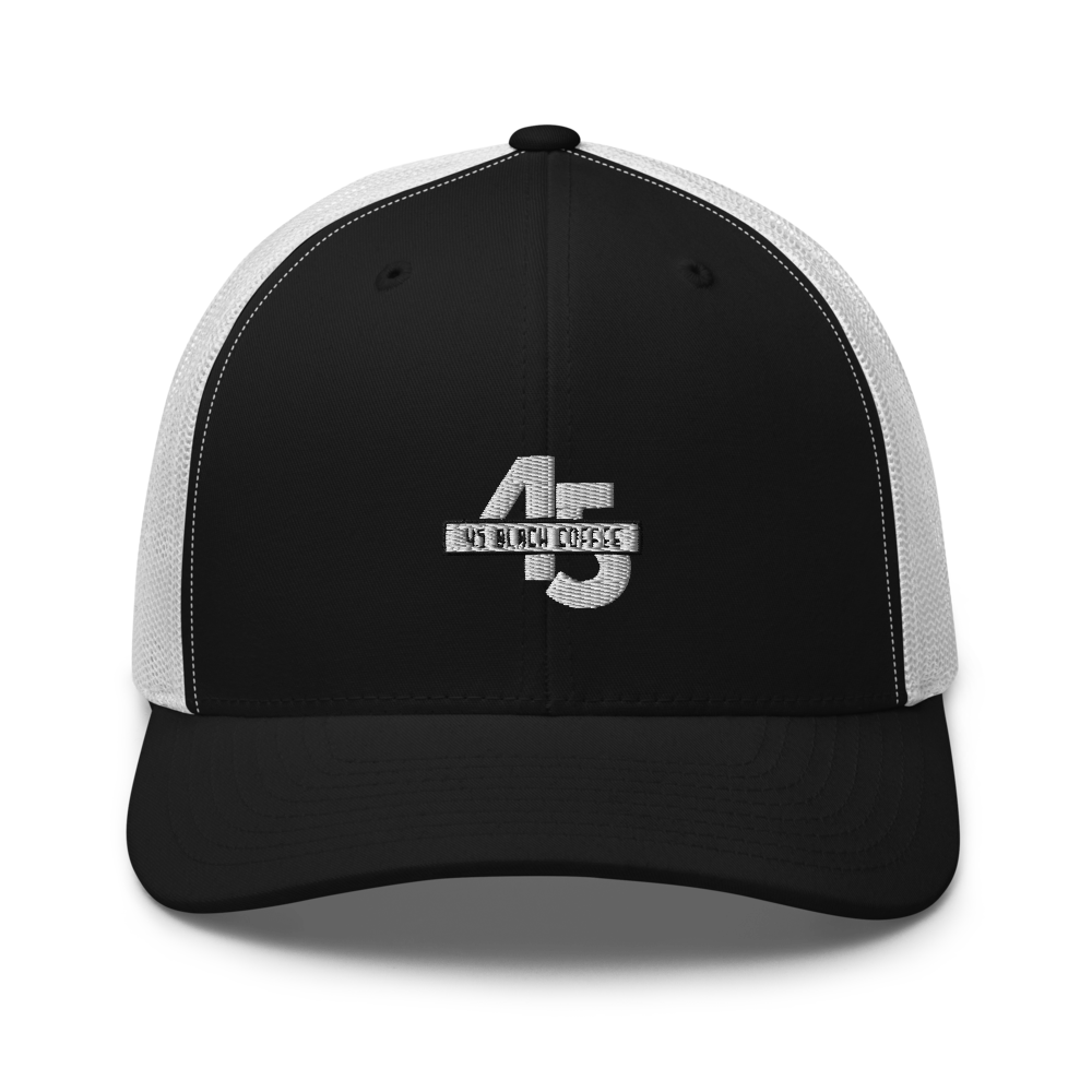 45 Black Coffee Trucker Cap