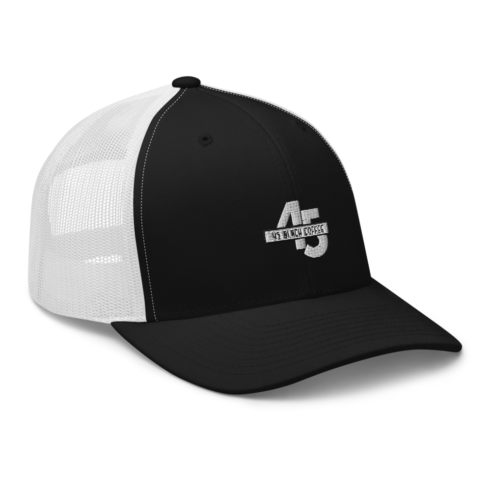 45 Black Coffee Trucker Cap