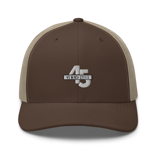 45 Black Coffee Trucker Cap