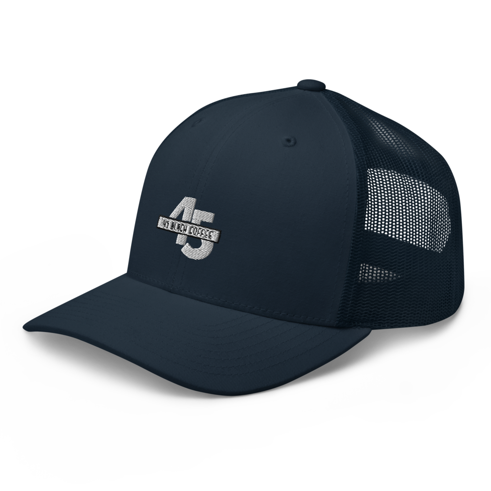 45 Black Coffee Trucker Cap