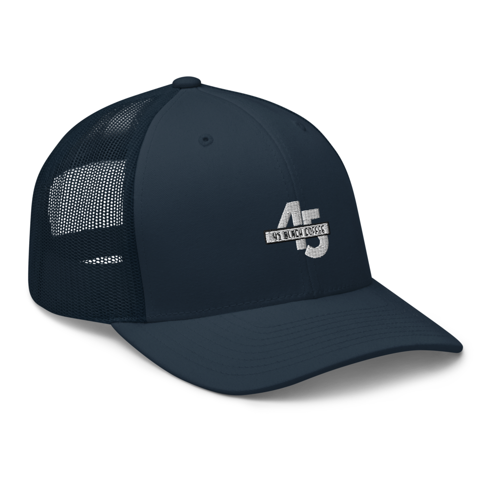 45 Black Coffee Trucker Cap