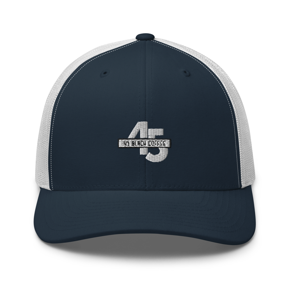 45 Black Coffee Trucker Cap