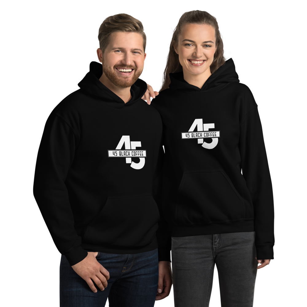 45 Black Coffee Printed Unisex Hoodie