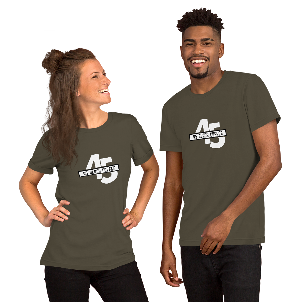 45 Black Coffee Printed Short-Sleeve Unisex T-Shirt